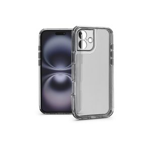   Haffner Matrix Clear kameravédős szilikon tok - Apple iPhone 16 Plus - átlátszó
