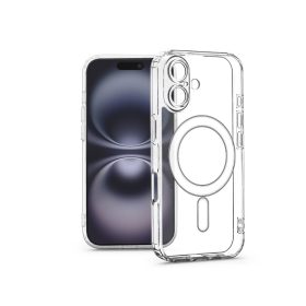   Haffner Clear Mag Cover kameravédős szilikon tok - Apple iPhone 16 - átlátszó