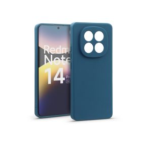   Haffner Matt szilikon tok - Xiaomi Redmi Note 14 Pro Plus 5G - kék