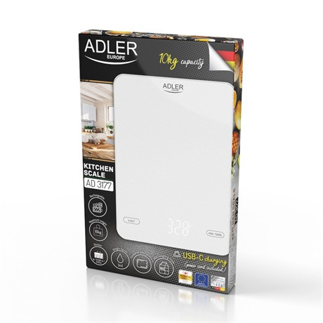 Adler AD3177W konyhamérleg 10 kg