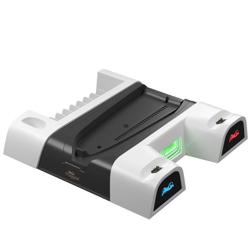 Froggiex FX-P5-C4-W PS5/PS5 Slim Multifunkciós ventilátoros állvány + headset tartó