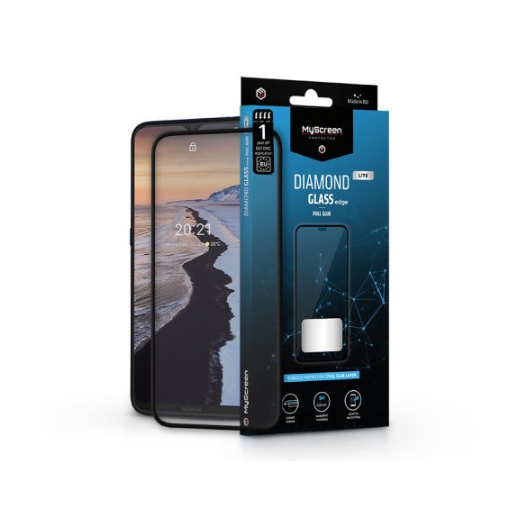 Nokia G10/G20 edzett üveg képernyővédő fólia - MyScreen Protector Diamond Glass Lite Edge2.5D Full Glue - fekete