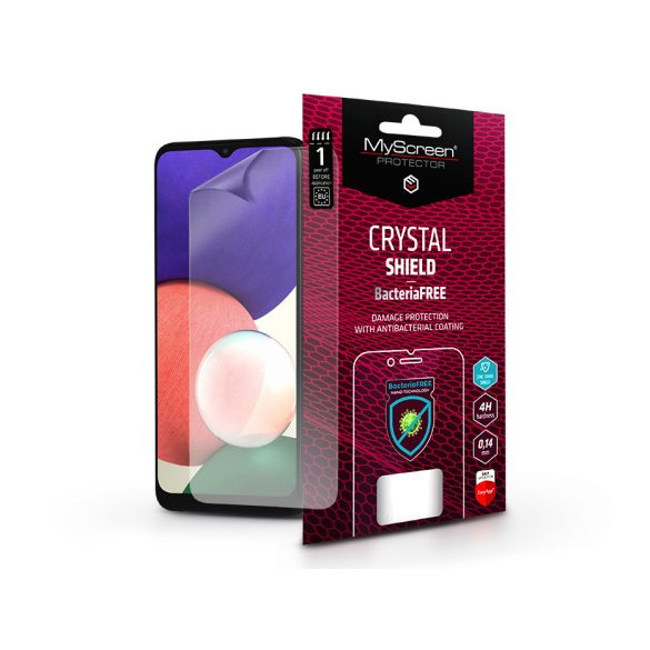 Samsung A226B Galaxy A22 5G képernyővédő fólia - MyScreen Protector Crystal     Shield BacteriaFree - 1 db/csomag - átlátszó