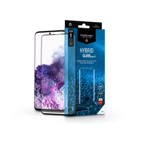   Samsung G980F Galaxy S20 rugalmas üveg képernyővédő fólia ívelt kijelzőhöz - MyScreen Protector Hybrid Glass Edge3D - fekete