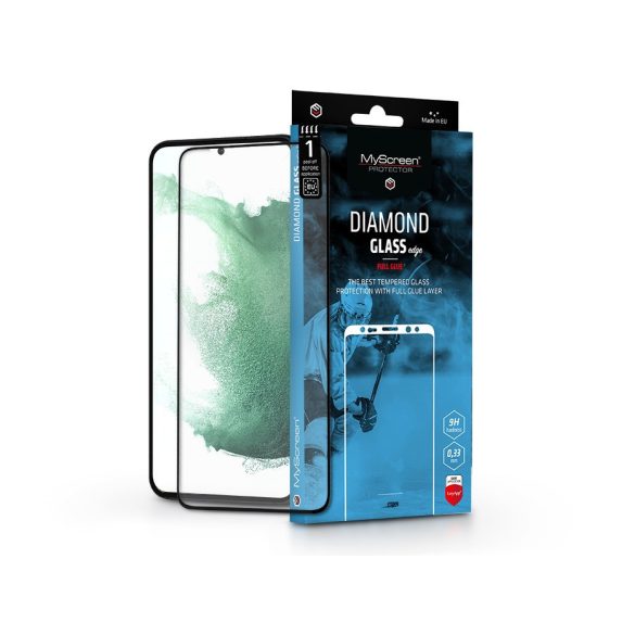 Samsung S906 Galaxy S22+ 5G/Galaxy S23+ edzett üveg képernyővédő fólia - MyScreen Protector Diamond Glass Edge2.5D Full Glue - fekete