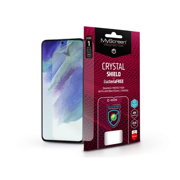Samsung G990B Galaxy S21 FE 5G képernyővédő fólia - MyScreen Protector Crystal  Shield BacteriaFree - 1 db/csomag - átlátszó