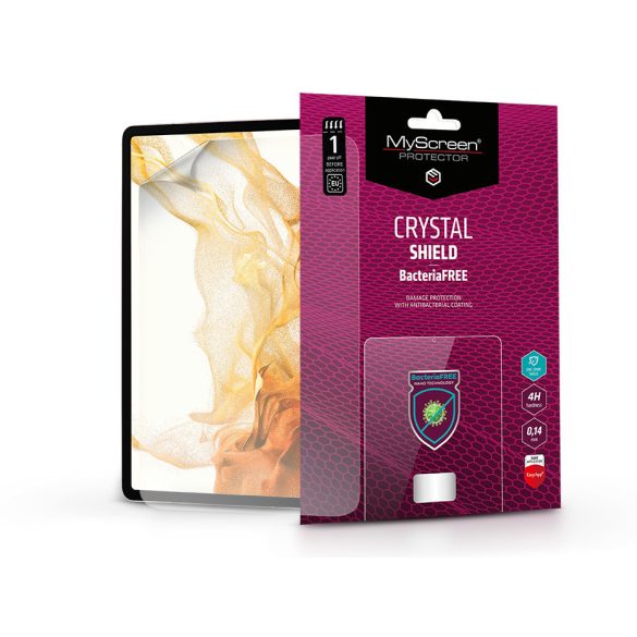 Samsung X700/X706 Galaxy Tab S8 11.0 képernyővédő fólia - 1 db/csomag - Crystal Shield BacteriaFree - átlátszó