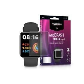   Xiaomi Redmi Watch 2 Lite ütésálló képernyővédő fólia - MyScreen Protector      AntiCrash Shield Edge3D - 2 db/csomag - átlátszó