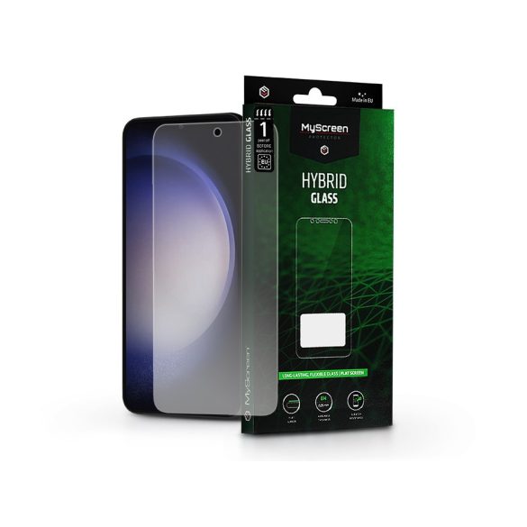 Samsung S906 Galaxy S22+ 5G/Galaxy S23+ rugalmas üveg képernyővédő fólia - MyScreen Protector Hybrid Glass Green - átlátszó