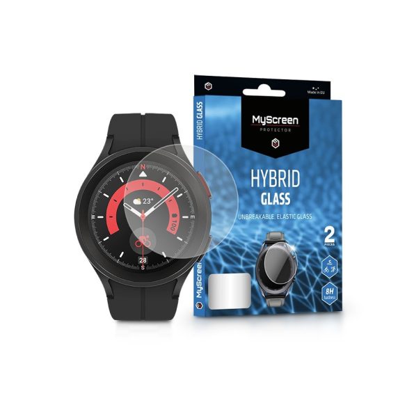 Samsung Galaxy Watch 5 Pro rugalmas üveg képernyővédő fólia - MyScreen          ProtectorHybrid Glass - 2 db/csomag - átlátszó