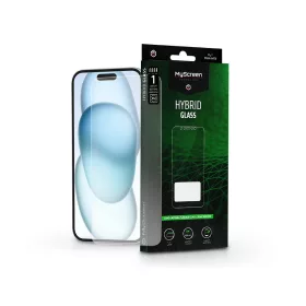   Apple iPhone 15 Plus/15 Pro Max rugalmas üveg képernyővédő fólia - MyScreen     Protector Hybrid Glass Green - átlátszó