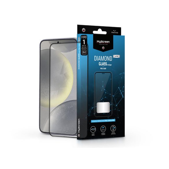 Samsung SM-S921 Galaxy S24 edzett üveg képernyővédő fólia - MyScreenProtector   Diamond Glass Lite Edge2.5D Full Glue - fekete