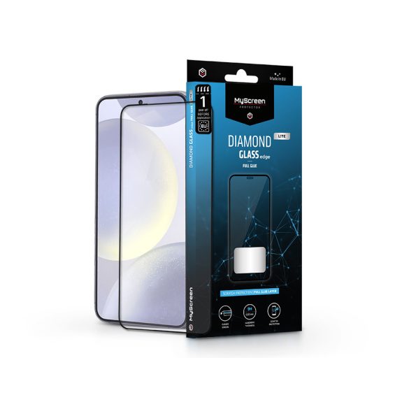 Samsung SM-S926 Galaxy S24+ edzett üveg képernyővédő fólia - MyScreenProtector  Diamond Glass Lite Edge2.5D Full Glue - fekete