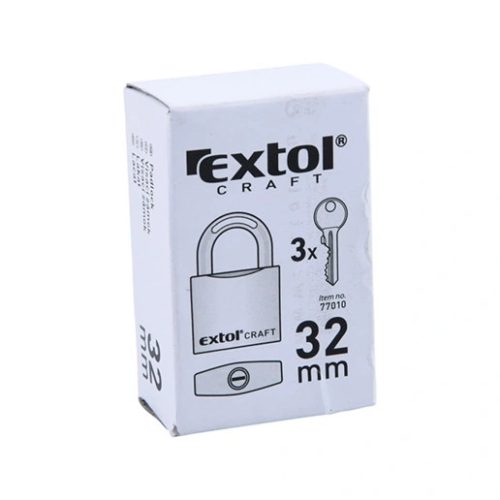 Extol Craft 77010 lakat, vas, 3 kulccsal, 32mm