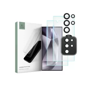   Samsung SM-S928 Galaxy S24 Ultra edzett üveg képernyővédő fólia + hátsó kameralencse védőüveg - Tech-Protect Supreme Set - átlátszó