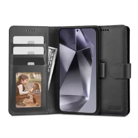   Tech-Protect Wallet flipes bőrtok - Samsung SM-S921 Galaxy S24 - fekete