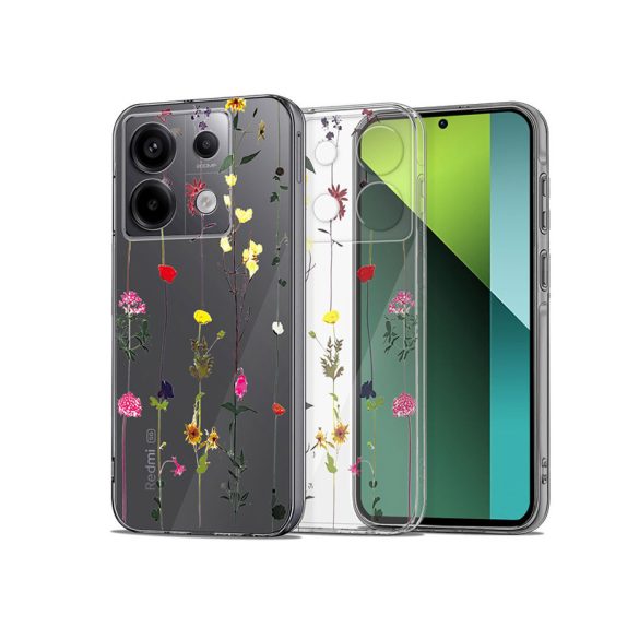 Xiaomi Redmi Note 13 Pro 5G/Poco X6 5G szilikon hátlap - Tech-Protect FlexAir+ -garden floral