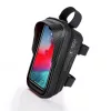 Univerzális kerékpárra szerelhető, por- és cseppálló telefontartó táska - Tech-Protect V2 Bike Mount M Size - fekete