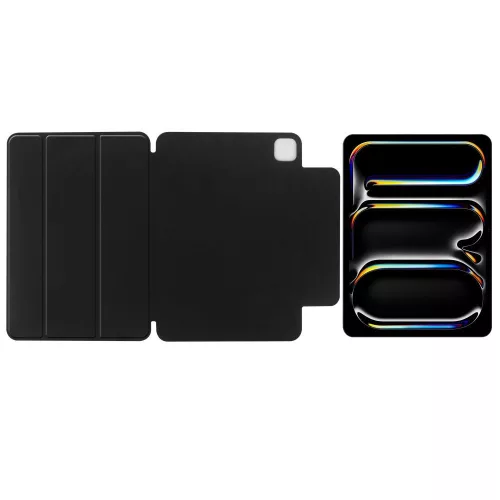 Apple iPad Pro 11 (2024) tablet tok (SmartCase) on/off funkcióval - Tech-ProtectMagnetic - fekete (ECO csomagolás)
