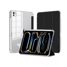   Apple iPad Pro 11 (2024) tablet tok (SmartCase) on/off funkcióval, Apple Pencil tartóval - Tech-Protect Hybrid - fekete/átlátszó (ECO csomagolás)
