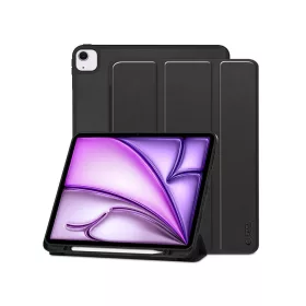   Apple iPad Air 13 (2024) tablet tok (SmartCase) on/off funkcióval, Apple Pencil tartóval - Tech-Protect - fekete (ECO csomagolás)