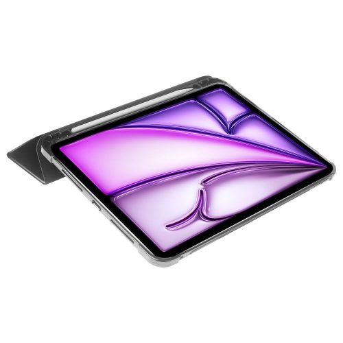 Apple iPad Air 13 (2024) tablet tok (SmartCase) on/off funkcióval, Apple Pencil tartóval - Tech-Protect Origami - fekete (ECO csomagolás)