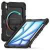 Apple iPad Air 6 (2024) 11.0 ütésálló tablet tok 360 fokos védelemmel, 4H kijelzővédő üveggel - Tech-Protect Solid 360 - fekete (ECO csomagolás)