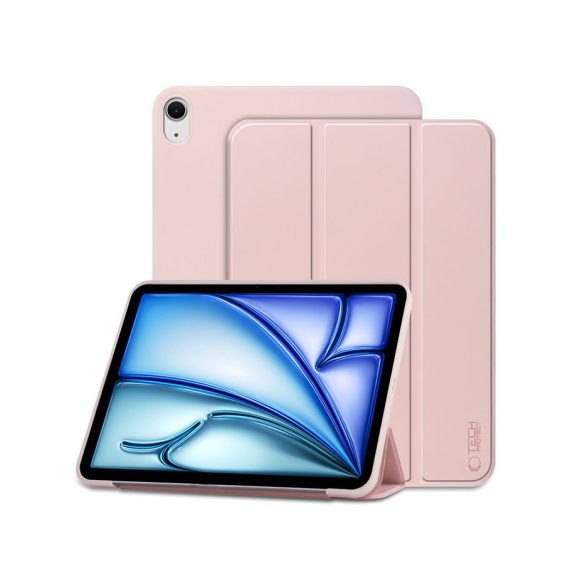 Apple iPad Air 4 / 5 (2020/2022) 10.9 / iPad Air 6 (2024) 11.0 tablet tok (SmartCase) on/off funkcióval - Tech-Protect - rózsaszín (ECO csomagolás)