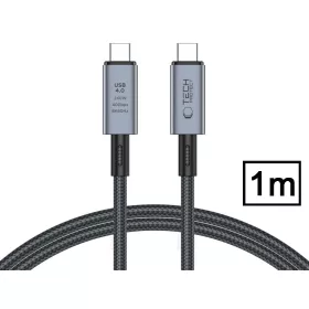   Tech-Protect USB Type-C - USB Type-C adat- és töltőkábel - Tech-Protect Ultraboost USB 4.0 / 8K / 40 Gbps / PD240 Cable - 240W - szürke