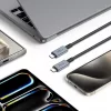 Tech-Protect USB Type-C - USB Type-C adat- és töltőkábel - Tech-Protect Ultraboost USB 4.0 / 8K / 40 Gbps / PD240 Cable - 240W - szürke