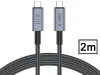 Tech-Protect USB Type-C - USB Type-C adat- és töltőkábel - Tech-Protect Ultraboost USB 4.0 / 8K / 40 Gbps / PD240 Cable - 240W - szürke