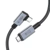 Tech-Protect USB Type-C - USB Type-C adat- és töltőkábel - Tech-Protect Ultraboost USB 4.0 / 8K / 40 Gbps / PD240 Cable - 240W - szürke