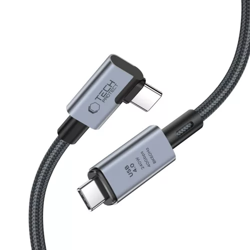 Tech-Protect USB Type-C - USB Type-C adat- és töltőkábel - Tech-Protect Ultraboost USB 4.0 / 8K / 40 Gbps / PD240 Cable - 240W - szürke