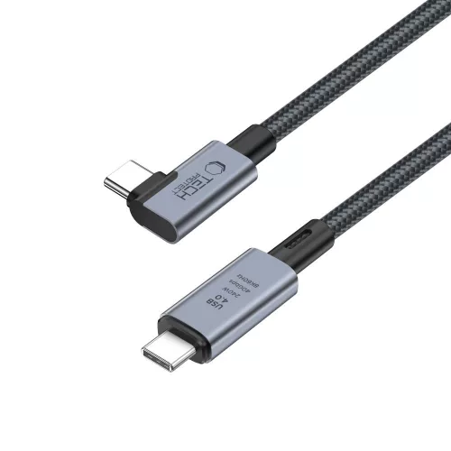 Tech-Protect USB Type-C - USB Type-C adat- és töltőkábel - Tech-Protect Ultraboost USB 4.0 / 8K / 40 Gbps / PD240 Cable - 240W - szürke