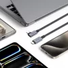 Tech-Protect USB Type-C - USB Type-C adat- és töltőkábel - Tech-Protect Ultraboost USB 4.0 / 8K / 40 Gbps / PD240 Cable - 240W - szürke