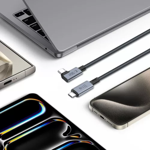 Tech-Protect USB Type-C - USB Type-C adat- és töltőkábel - Tech-Protect Ultraboost USB 4.0 / 8K / 40 Gbps / PD240 Cable - 240W - szürke
