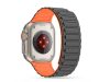 Apple Watch szilikon sport óraszíj - Tech-Protect IconBand Magnetic - 42/44/45/49 mm - titánium/narancs