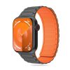 Apple Watch szilikon sport óraszíj - Tech-Protect IconBand Magnetic - 42/44/45/49 mm - titánium/narancs