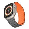 Apple Watch szilikon sport óraszíj - Tech-Protect IconBand Magnetic - 42/44/45/49 mm - titánium/narancs