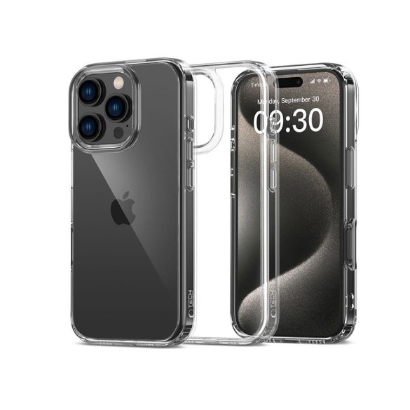 Tech-Protect FlexAir Hybrid szilikon tok - Apple iPhone 16 Pro - átlátszó