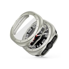   Tech-Protect DEFENSE 360 védőtok edzett üveggel - Samsung Galaxy Watch Ultra (47 mm-es) - titánium