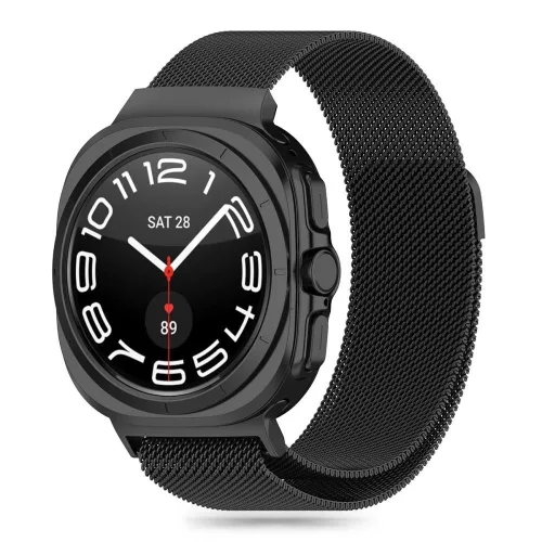 Tech-Protect Milanese Band - Samsung Galaxy Watch Ultra (47 mm-es) fém szíj - fekete