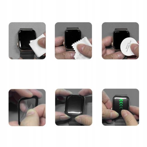 Tech-Protect Glass Flex+ hibrid üvegfólia - Apple Watch 10 (42mm) - 2 db/cs - fekete