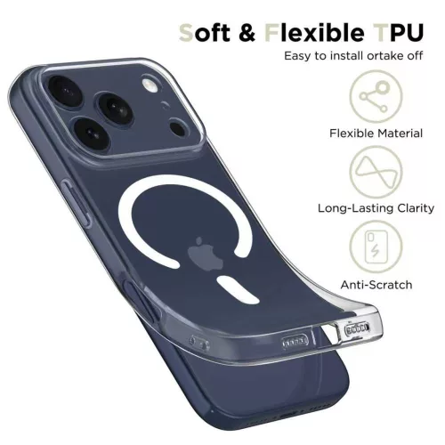 Tech-Protect FlexAir MagSafe szilikon tok - Apple iPhone 17 Pro Max - átlátszó