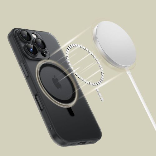 Tech-Protect Magslim Magsafe szilikon tok - Apple iPhone 16e - matt fekete