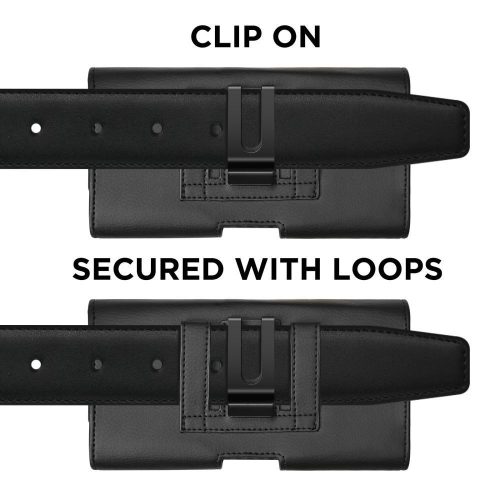 Tec-Protect SM80 Pro Univerzális vízszintes, csatos-fűzős övtáska mobiltelefonhoz 5,8-6,8" - fekete