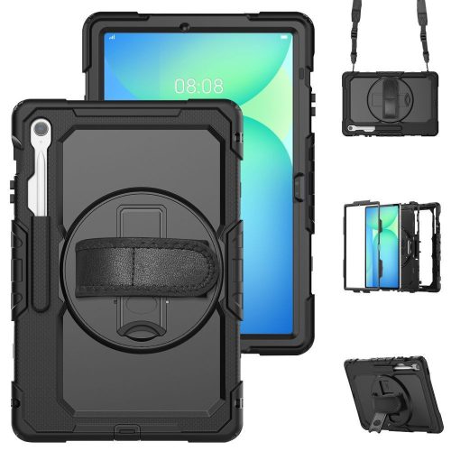 Tech-Protect Solid 360 ütésálló tok - Samsung Galaxy Tab S10 FE+ 13.1 kijelzővédővel - fekete - ECO