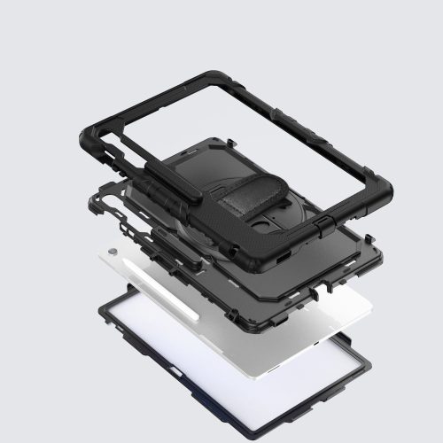 Tech-Protect Solid 360 ütésálló tok - Samsung Galaxy Tab S10 FE+ 13.1 kijelzővédővel - fekete - ECO