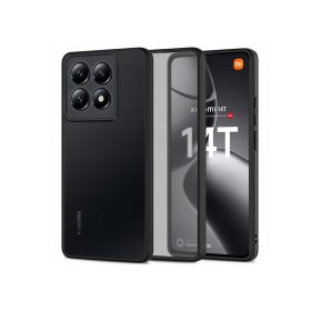   Tech-Protect Magmat szilikon tok - Xiaomi 14T - fekete/ átlátszó