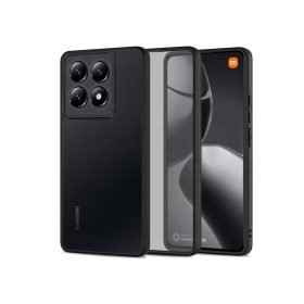   Tech-Protect Magmat szilikon tok - Xiaomi 14T Pro - fekete/ átlátszó